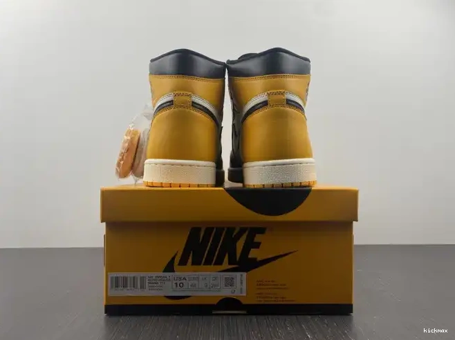 Rep MAX Yellow OG Jordan 1 555088-711 Toe High Air 0615